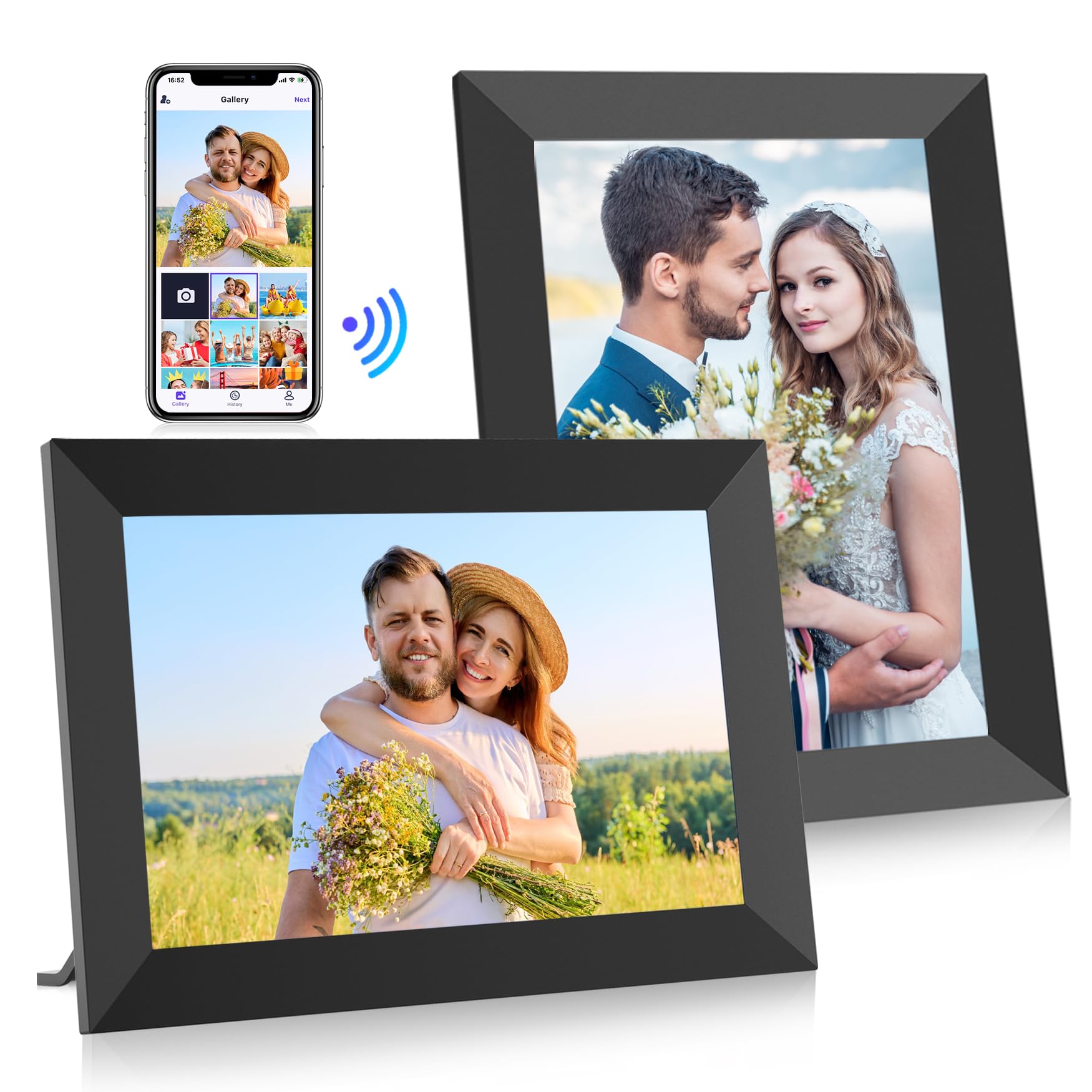 Uhale Digital Picture Frame WiFi 10.1 Inch with 32GB Storage, Electronic Photo Frames 1280 x 800 HD IPS Touch Screen, Auto Rotate, Slideshow, Instantly Share Photos and Videos from Anywhere