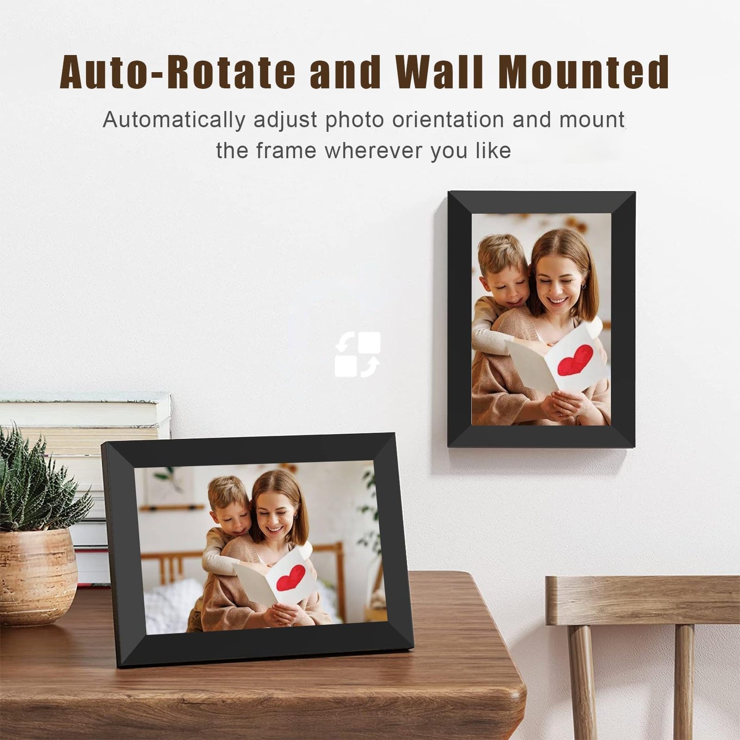 10.1'' Digital Picture Frame，Smart Digital Photo Frame with 1280x800 IPS Touch Screen, Auto-Rotate and Slideshow, Easy Setup to Share Moments Via APP from Anywhere Anytime