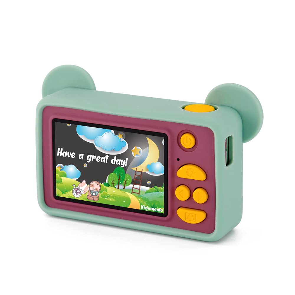 Kidamento Kids Digital Camera &amp; Video Camcorder, Soft BPA-Free Silicone Casing, 32GB Memory Card - Model C - Akito The Fox