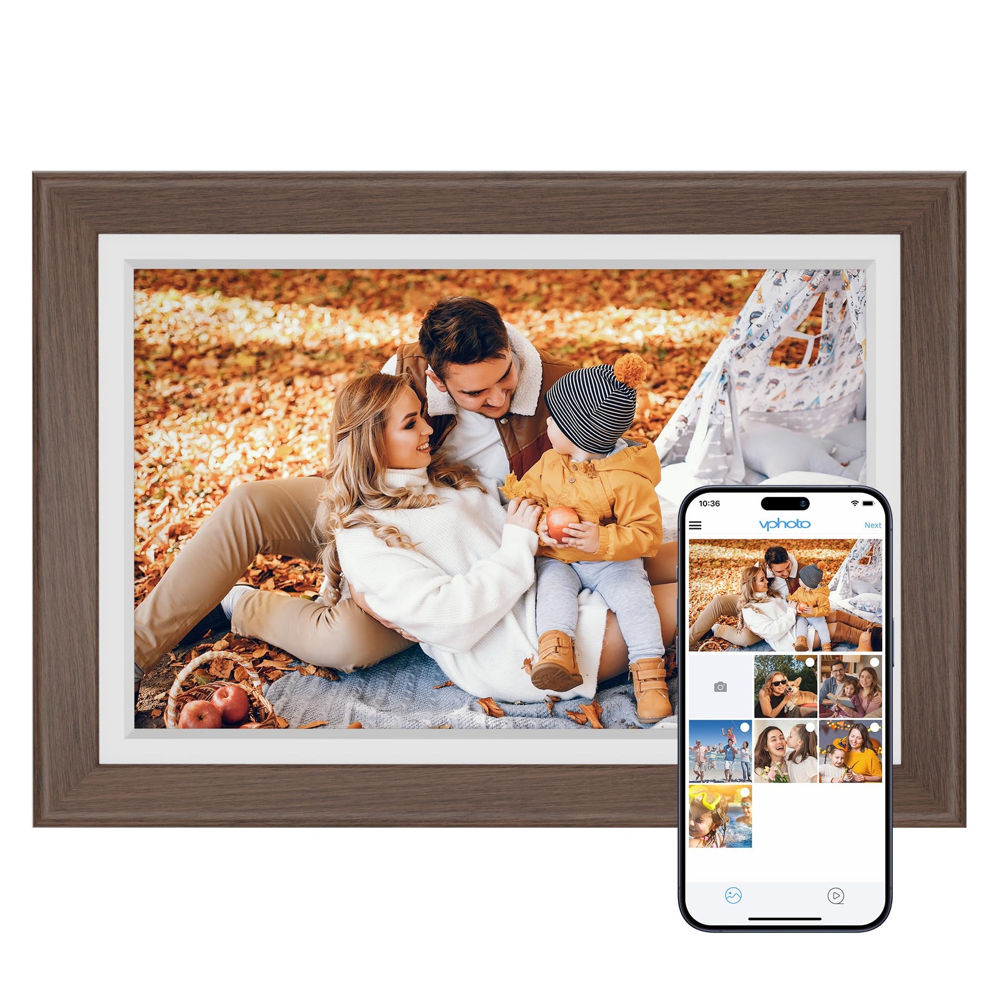 Dragon Touch 15.6 Inch Large Digital Picture Frame - WiFi Digital Photo Frame with 32GB Storage, FHD 1080P Touch Screen, Auto-Rotate, Share Photos/Videos Instantly via Free App Best Gifts for Mom