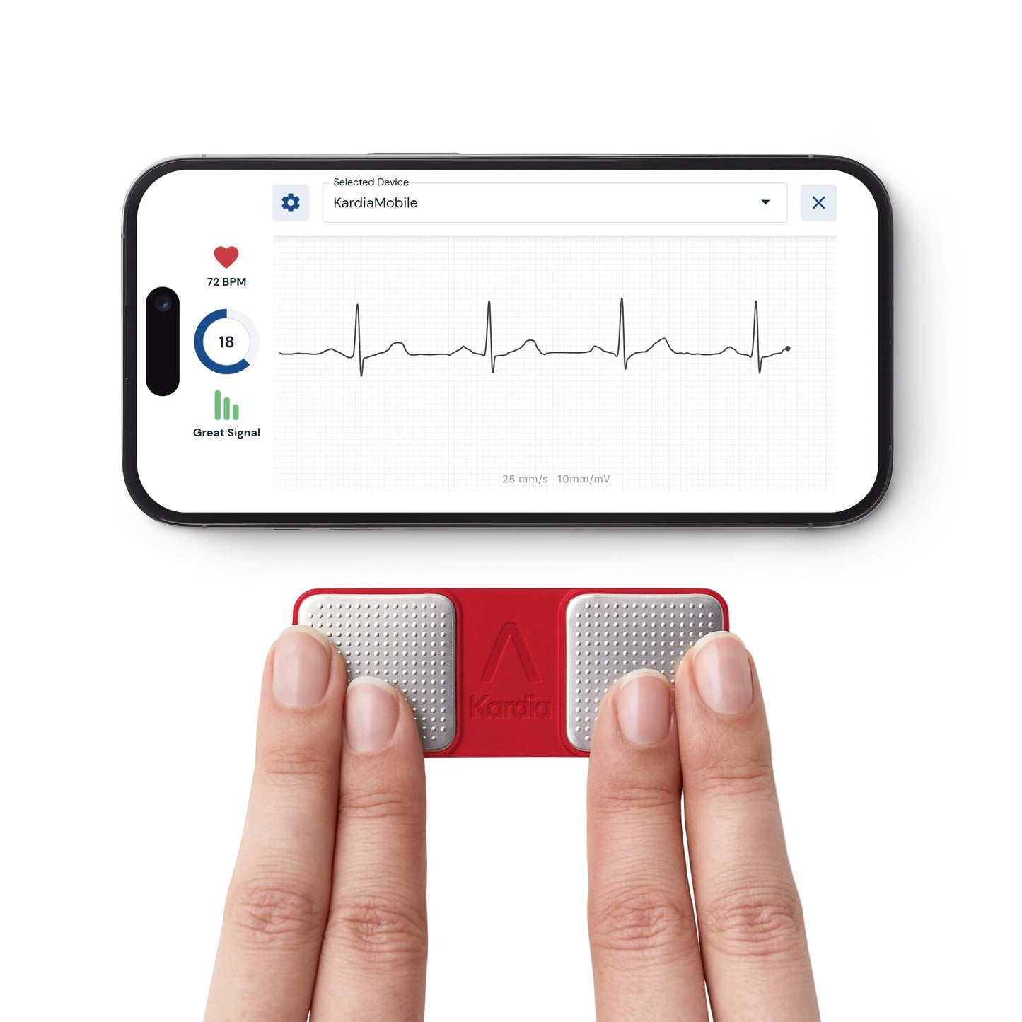 KardiaMobile 1-Lead Personal EKG Monitor – Record at Home – Detects AFib &amp; Irregular Arrhythmias – Easy Results in 30 Seconds – Works w/Most Smartphones - FSA/HSA Eligible