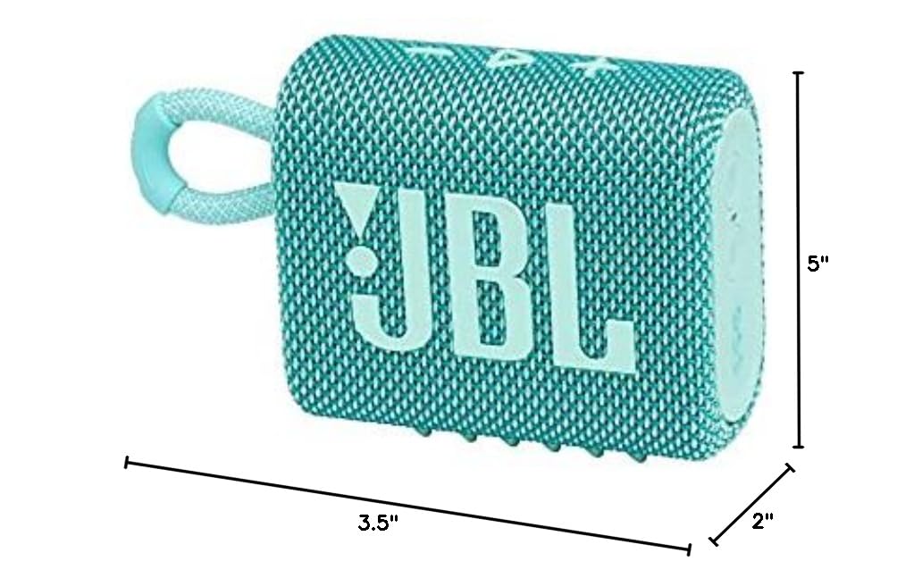 JBL Go 3 - Portable Mini Bluetooth Speaker, big audio and punchy bass, IP67 waterproof and dustproof, 5 hours of playtime, speaker for home, outdoor and travel (Black)