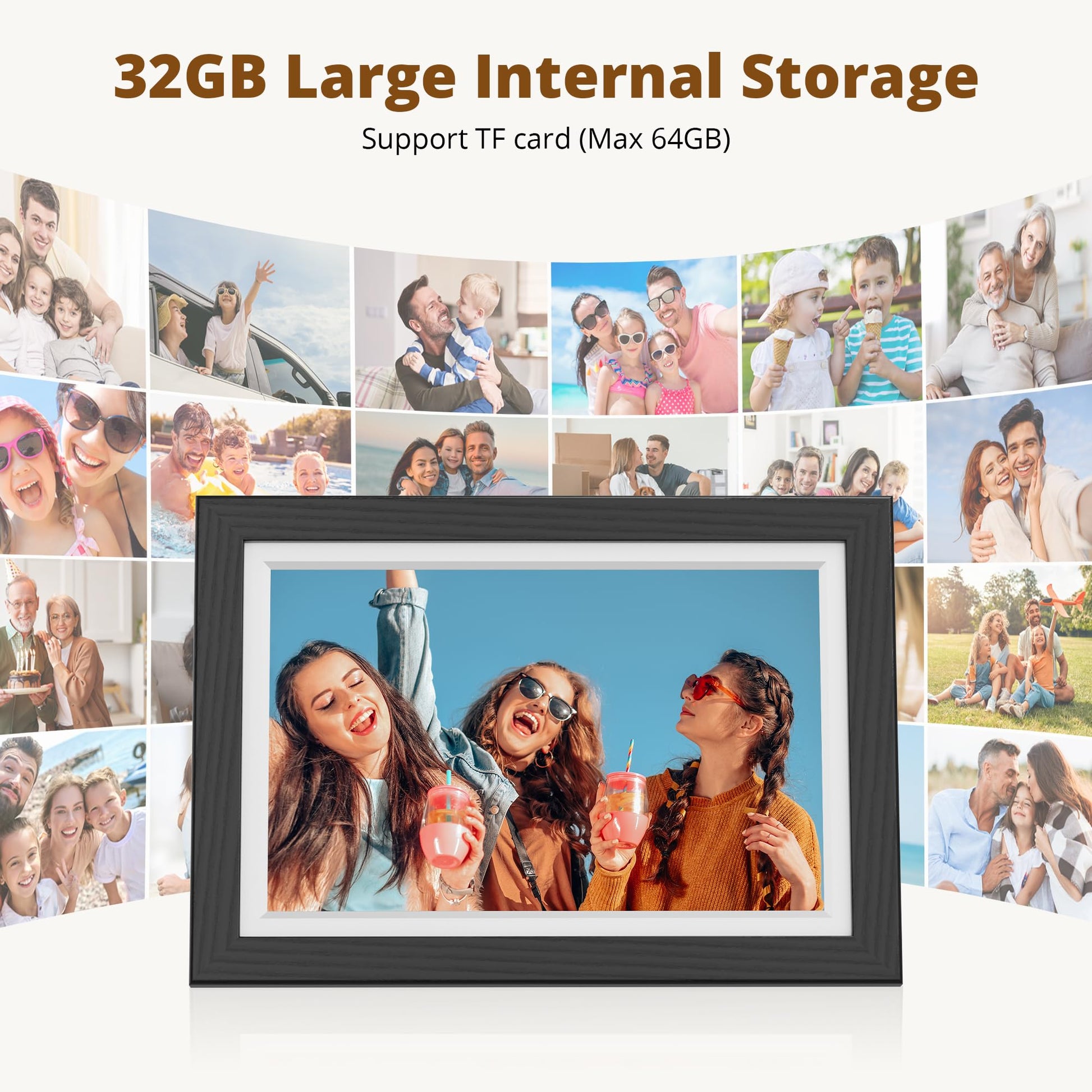 Dragon Touch 15.6 Inch Large Digital Picture Frame - WiFi Digital Photo Frame with 32GB Storage, FHD 1080P Touch Screen, Auto-Rotate, Share Photos/Videos Instantly via Free App Best Gifts for Mom