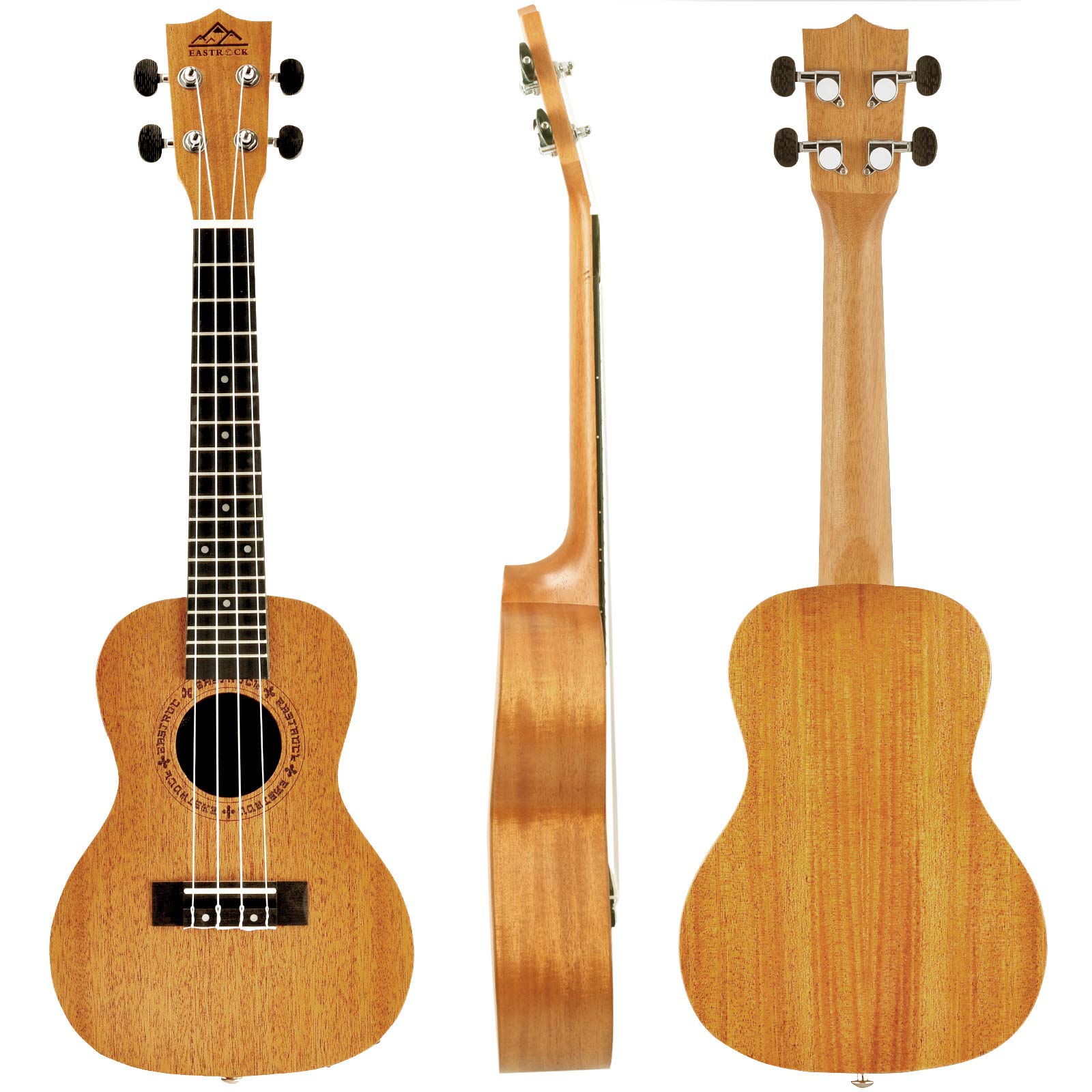 EASTROCK Concert Ukulele Mahogany Beginner 23 inch Ukelele Big Package Kit. Ukulele Ukalalee Suitable for adults, Beginners. (23-Mahogany)