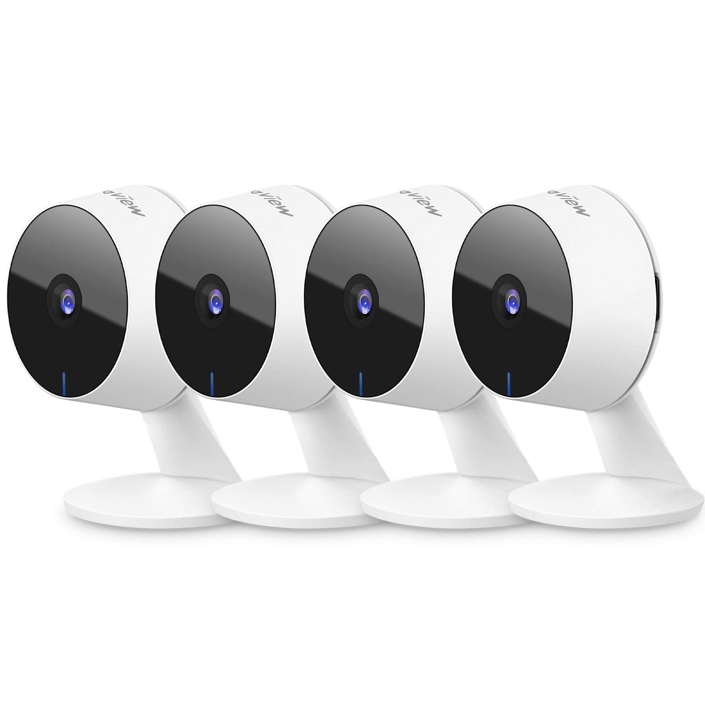 LaView Security Cameras 4pcs, Home Security Camera Indoor 1080P, Wi-Fi Cameras Wired for Pet, Motion Detection, Two-Way Audio, Night Vision, Phone App, Works with Alexa, iOS &amp; Android &amp; Web Access