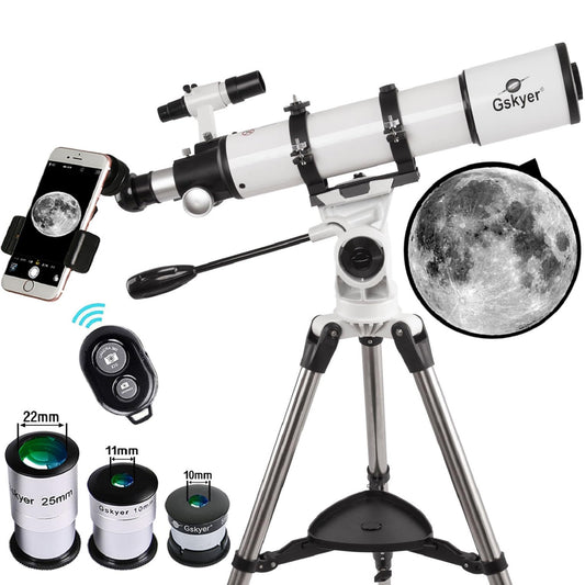 Gskyer Telescope, 70mm Aperture 400mm AZ Mount Astronomical Refracting Telescope for Kids Beginners - Travel Telescope with Carry Bag, Phone Adapter and Wireless Remote.