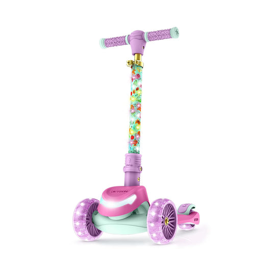 Jetson Character Kids Kick Scooter, LED Lights on Stem &amp; Light-Up Wheels, Lightweight Frame, Height-Adjustable Handlebar, Lean-to-Steer System, Easy-Fold Mechanism