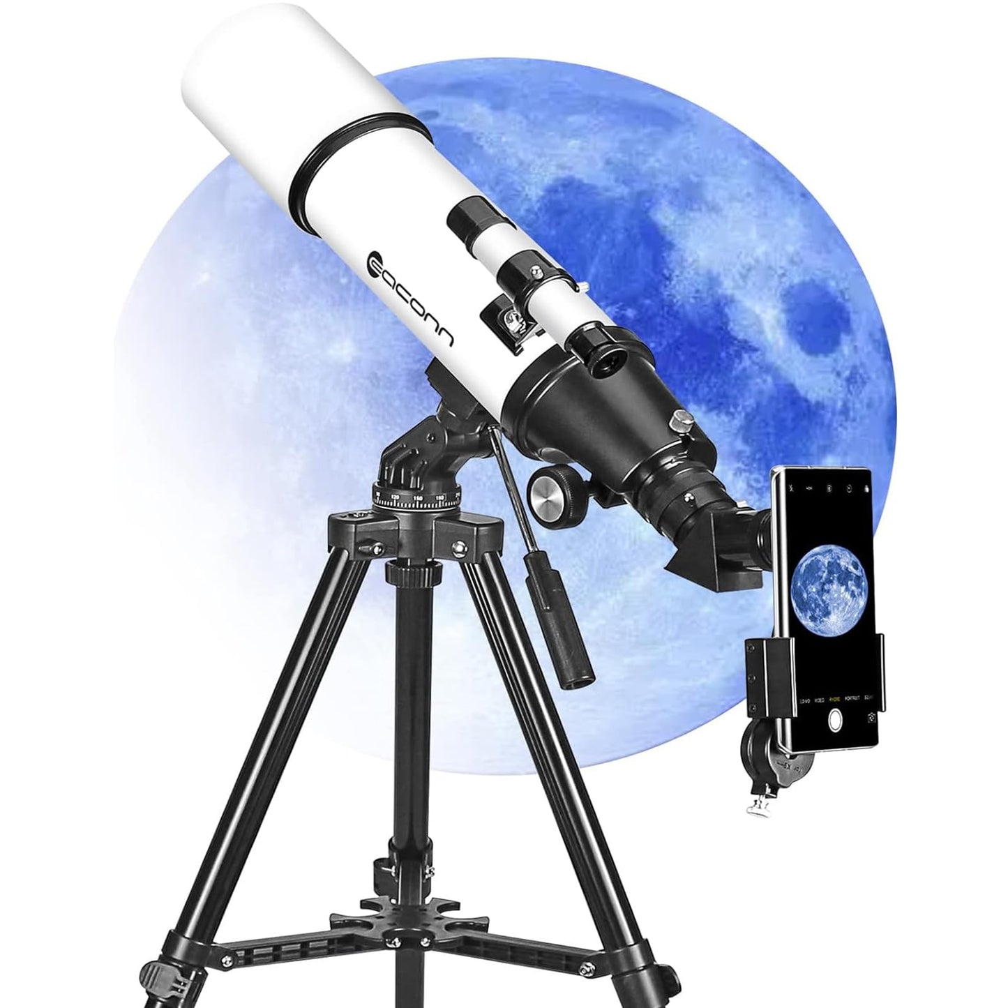 Telescopes for Adults Astronomy, 80mm Aperture 600mm Refractor Telescope for Kids &amp; Beginners, Compact and Portable Travel Telescopio with Backpack