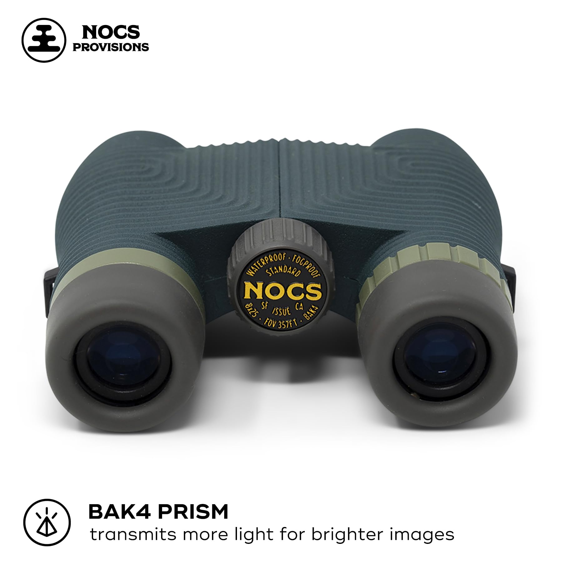 Nocs Provisions Standard Issue 8x25 Waterproof Binoculars | Lightweight, Compact, 8X Magnification, Wide View, Multi-Coated Lenses for Bird Watching, Hiking, and Outdoor Activities - Canary (Yellow)